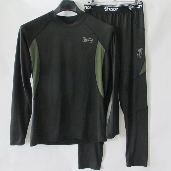 MEN'S 2PC+ ESDY THERMAL UNDERLAYER PANTS & SHIRT - Picture 1 of 16